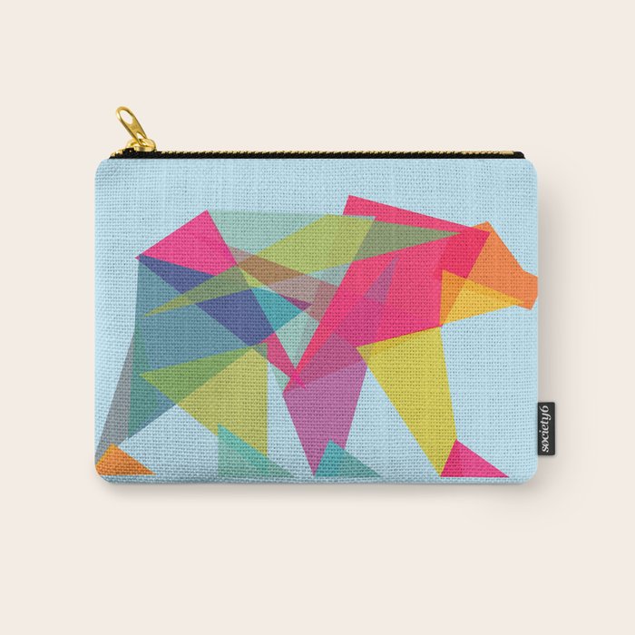 Fractal Bear - neon colorways Carry All Pouch Gallery Image 1