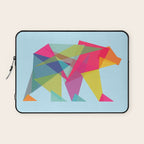 Fractal Bear - neon colorways Laptop Sleeve Gallery Image 1