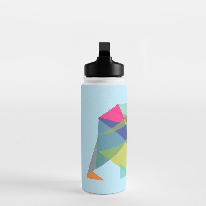 Fractal Bear - neon colorways Water Bottle Gallery Image 3