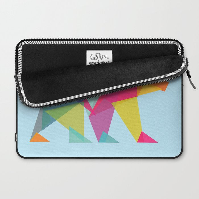 Fractal Bear - neon colorways Laptop Sleeve Gallery Image 2