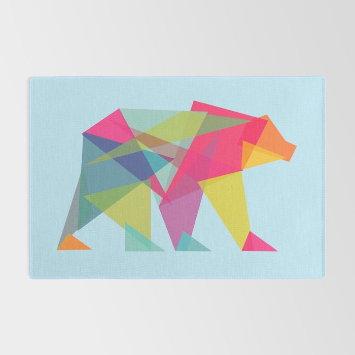 Fractal Bear - neon colorways Rug Gallery Image 2
