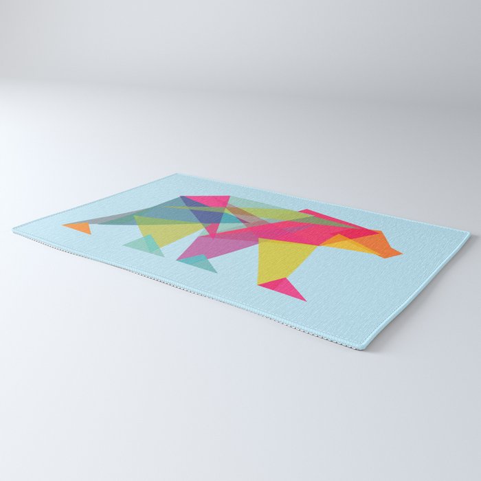 Fractal Bear - neon colorways Rug Gallery Image 3