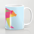 Fractal Bear - neon colorways Coffee Mug Gallery Image 1