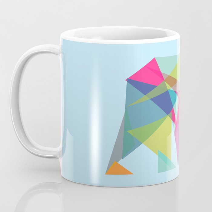 Fractal Bear - neon colorways Coffee Mug Gallery Image 3
