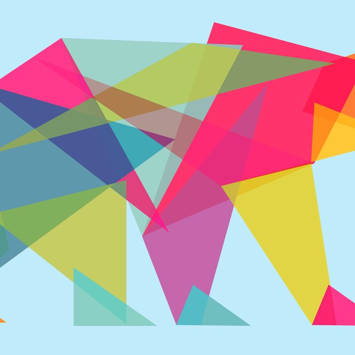 Fractal Bear - neon colorways Coffee Mug Gallery Image 2