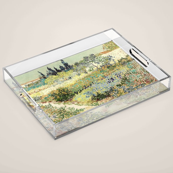 Vincent Van Gogh : Garden at Arles Acrylic Tray Gallery Image 1
