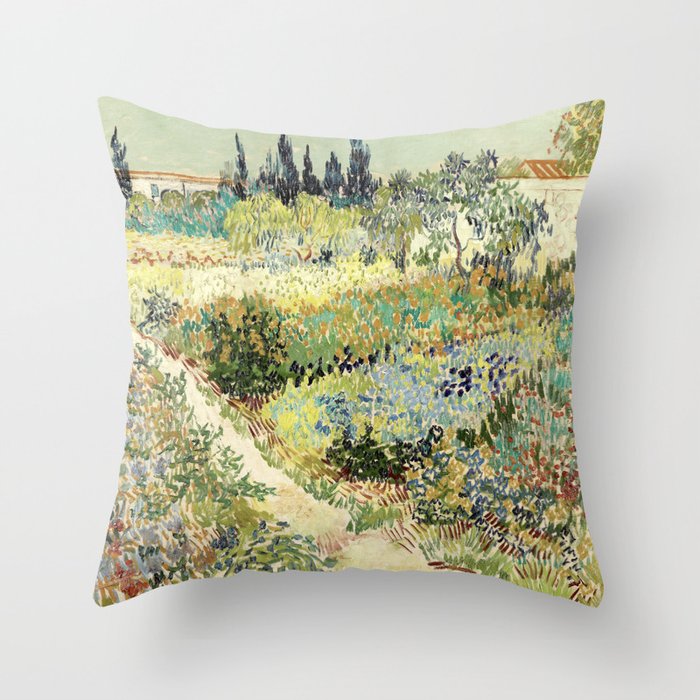 Vincent Van Gogh : Garden at Arles Throw Pillow Gallery Image 6