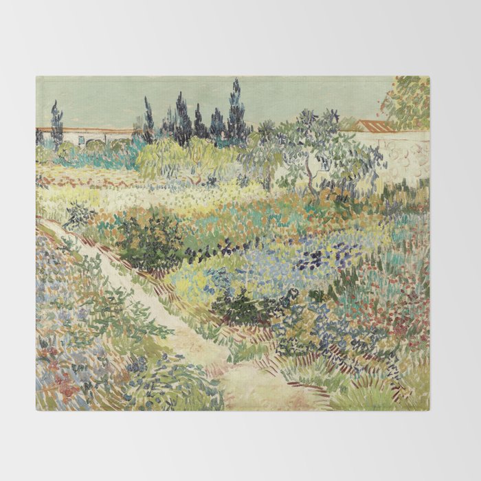 Vincent Van Gogh : Garden at Arles Throw Blanket Gallery Image 2