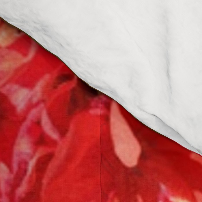 Decorative Red Geraniums  Floral Still Life Art Comforter Gallery Image 4