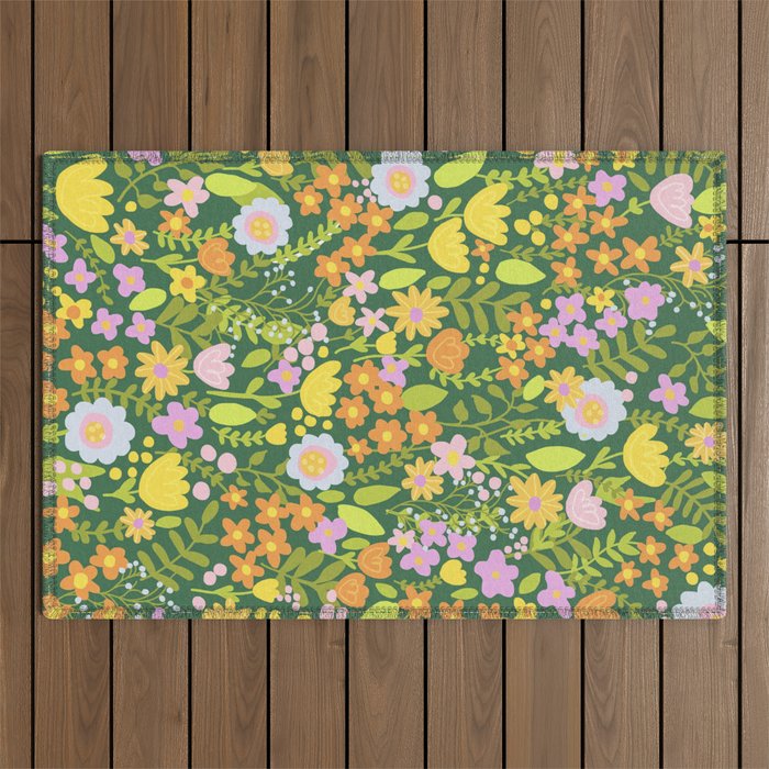 Amelia Green Outdoor Rug Gallery Image 1