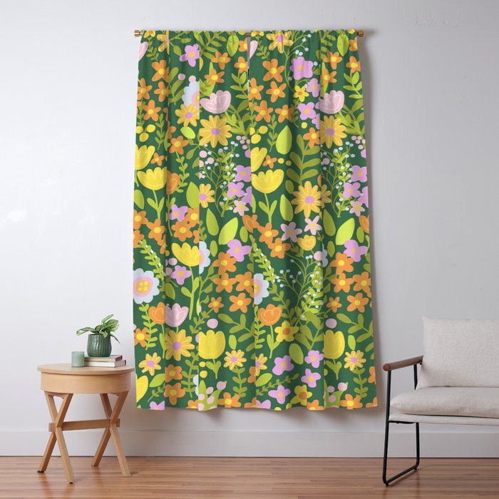 Amelia Green Window Curtain Gallery Image 5