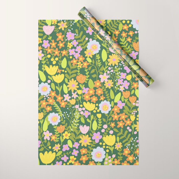 Amelia Green Wrapping Paper Gallery Image 1