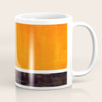 Minimalist Mid Century Modern Color Block Pop Art Rothko Inspired Golden Yellow Black Squares Coffee Mug Gallery Image 1