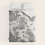 Tropical Toile de Jouy Exotic Safari Lion & Giraffe Duvet Cover Gallery Image 6