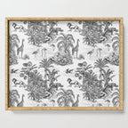 Tropical Toile de Jouy Exotic Safari Lion & Giraffe Serving Tray Gallery Image 1