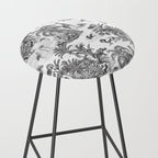 Tropical Toile de Jouy Exotic Safari Lion & Giraffe Stool Gallery Image 2