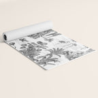 Tropical Toile de Jouy Exotic Safari Lion & Giraffe Yoga Mat Gallery Image 2
