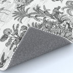 Tropical Toile de Jouy Exotic Safari Lion & Giraffe Rug Gallery Image 4