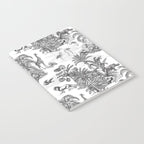 Tropical Toile de Jouy Exotic Safari Lion & Giraffe Notebook Gallery Image 2