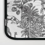 Tropical Toile de Jouy Exotic Safari Lion & Giraffe Laptop Sleeve Gallery Image 3