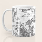 Tropical Toile de Jouy Exotic Safari Lion & Giraffe Coffee Mug Gallery Image 3