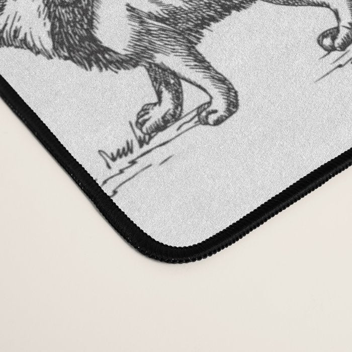 Tropical Toile de Jouy Exotic Safari Lion & Giraffe Desk Mat Gallery Image 4
