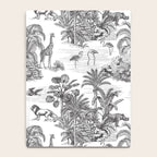 Tropical Toile de Jouy Exotic Safari Lion & Giraffe Notebook Gallery Image 4