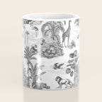 Tropical Toile de Jouy Exotic Safari Lion & Giraffe Coffee Mug Gallery Image 4