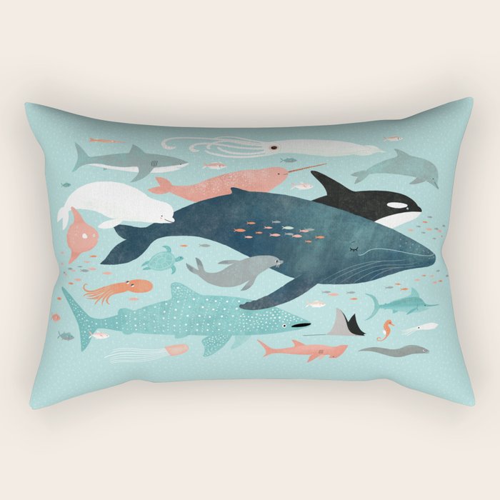 Under the Sea Menagerie Rectangular Pillow Gallery Image 2