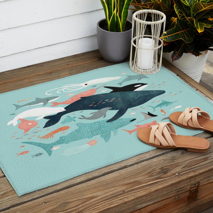 Under the Sea Menagerie Outdoor Rug Gallery Image 2