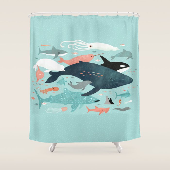 Under the Sea Menagerie Shower Curtain Gallery Image 1