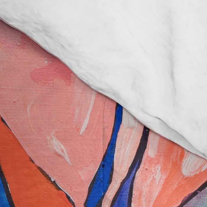 Cockatoo Vase - Bouquet of Flowers on Coral and Jungle Comforter Gallery Image 4