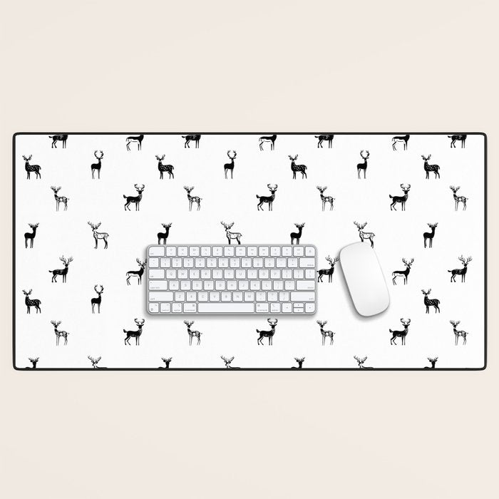Reindeer animal art pattern Desk Mat Gallery Image 1