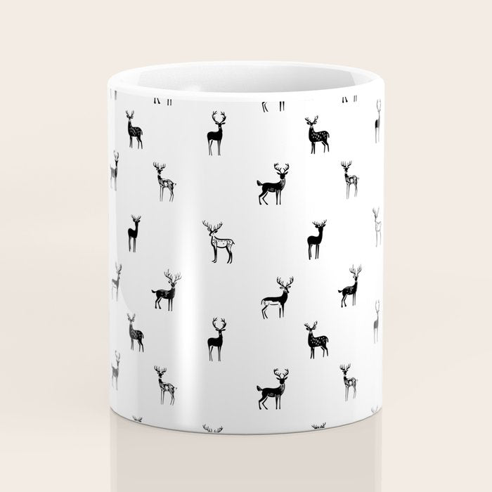 Reindeer animal art pattern Coffee Mug Gallery Image 4