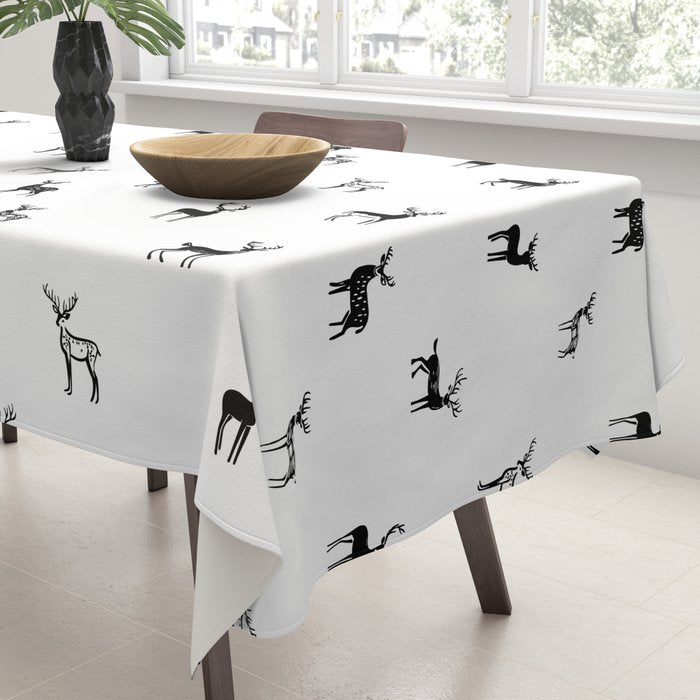 Reindeer animal art pattern Tablecloth Gallery Image 3