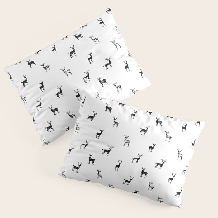Reindeer animal art pattern Pillow Sham Gallery Image 1