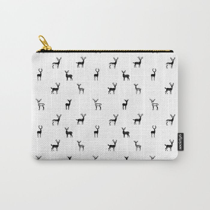 Reindeer animal art pattern Carry All Pouch Gallery Image 1