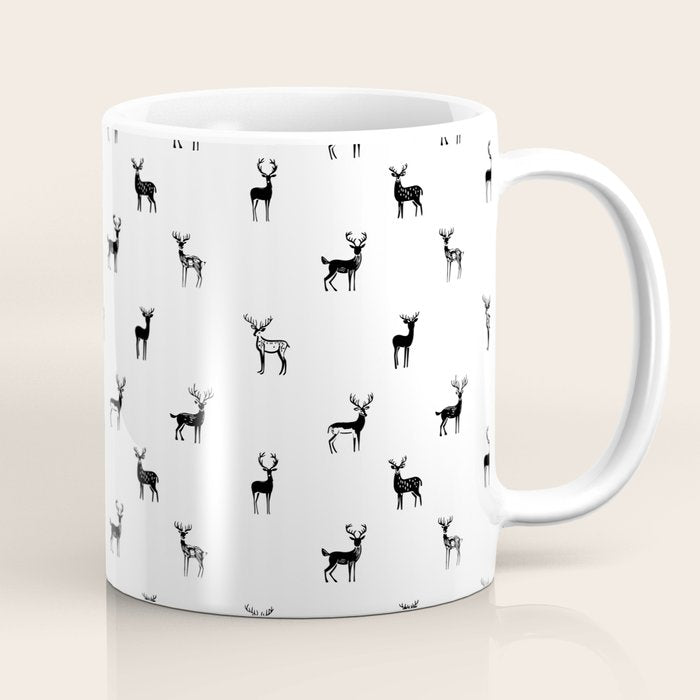 Reindeer animal art pattern Coffee Mug Gallery Image 1
