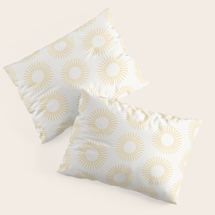 Minimalist Sunray Pattern XXI Pillow Sham Gallery Image 1