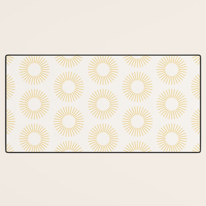Minimalist Sunray Pattern XXI Desk Mat Gallery Image 3