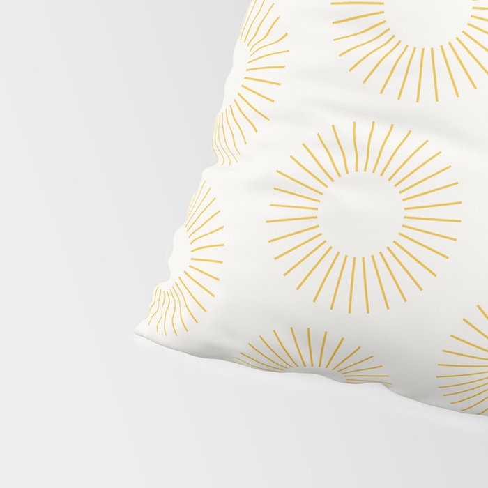 Minimalist Sunray Pattern XXI Pillow Sham Gallery Image 4