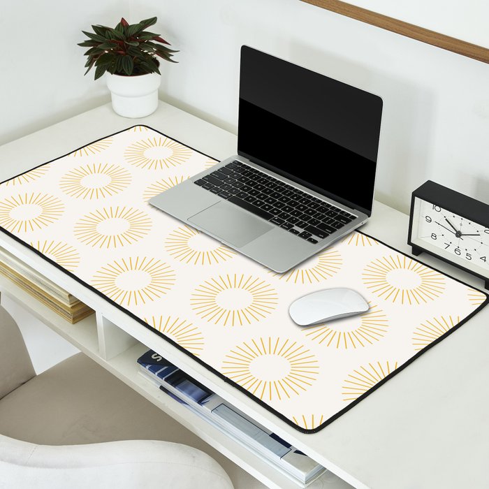 Minimalist Sunray Pattern XXI Desk Mat Gallery Image 2