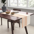 Mid Century Modern Geometric 199.2 in Navy Blue Orange Table Runner Gallery Image 2
