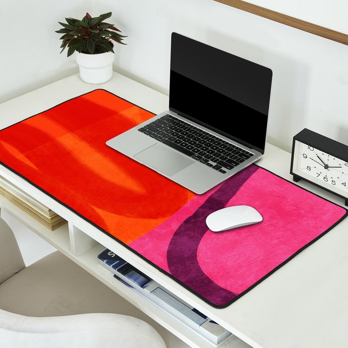 relations - shapes minimal painting abstract Desk Mat Gallery Image 2