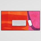 relations - shapes minimal painting abstract Desk Mat Gallery Image 1