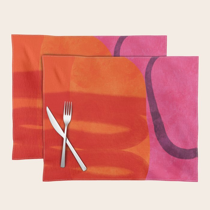 relations - shapes minimal painting abstract Placemat Gallery Image 1