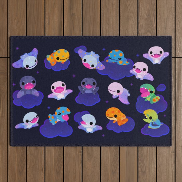Anurognathus in the night sky Outdoor Rug Gallery Image 1
