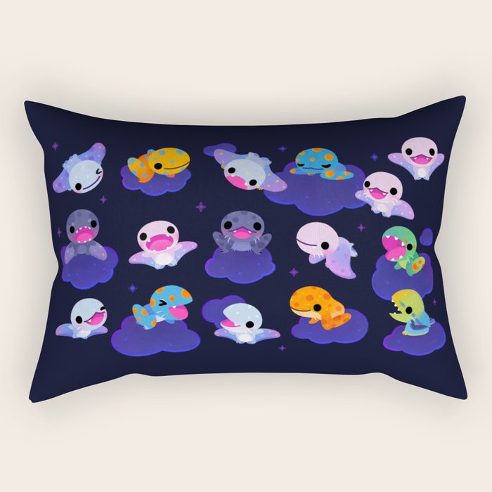 Anurognathus in the night sky Rectangular Pillow Gallery Image 1
