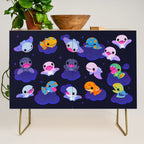 Anurognathus in the night sky Credenza Gallery Image 1
