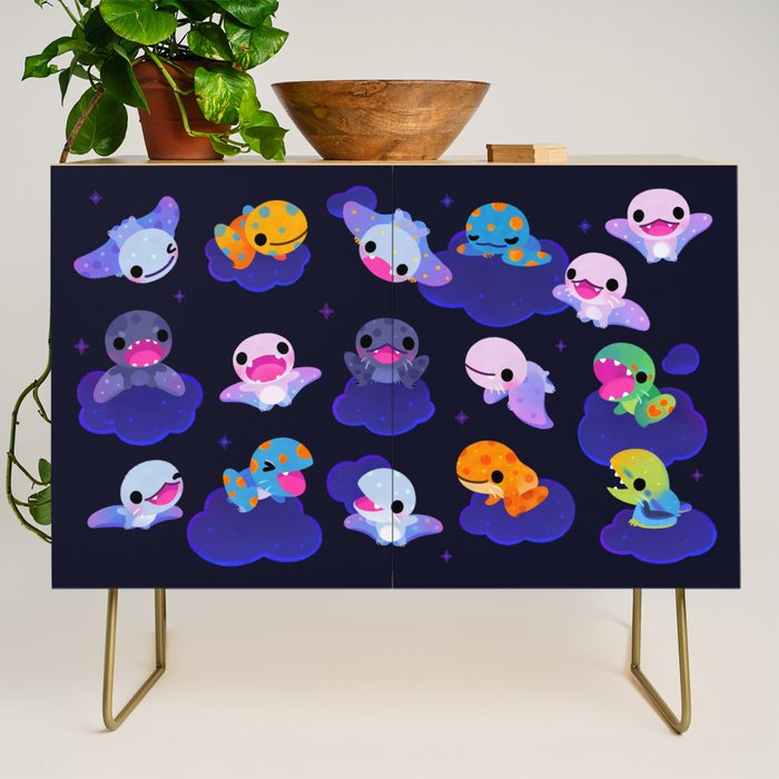 Anurognathus in the night sky Credenza Gallery Image 1